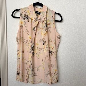 Karl Lagerfeld Floral Blouse - Light Pink and Yellow